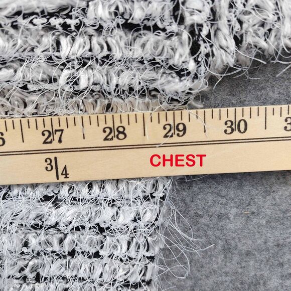 Jones New York Sweater Womens 2X Gray Eyelash Boucle Knit Pullover 3/4 Sleeve - Picture 4 of 9